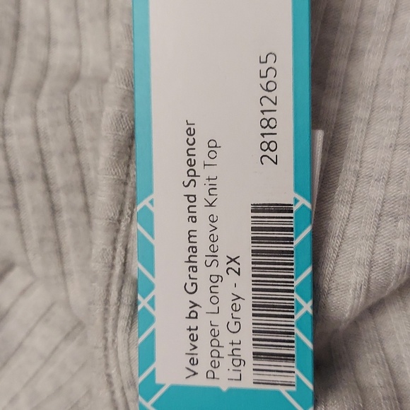 VELVET by Graham & Spencer Light Gray Ribbed Top - Picture 12 of 14